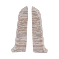 Торцевые заглушки для плинтуса IDEAL Классик 70 мм, 253 ясень серый К-П70-Тп-Ф1 253 ЯСН СЕР