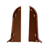 Торцевые заглушки для плинтуса IDEAL Классик 55 мм, 293 орех темный К-П55-Тп-Ф1 293 ОРХ ТЕМ