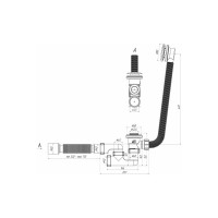 Сифон для ванны АНИ пласт 1 1/2"х40 EC255S