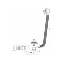 Сифон для ванны АНИ пласт 1 1/2"х40 EC155S