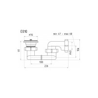 Сифон для душевого поддона АНИ Пласт 1 1/2"  E010