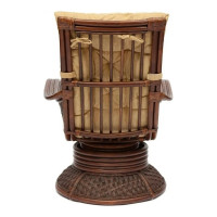 Кресло-качалка с подушкой Tetchair ANDREA Relax Medium Pecan Washed античный орех, ткань 9093