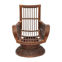 Кресло-качалка с подушкой Tetchair ANDREA Relax Medium Pecan Washed античный орех, ткань 9093