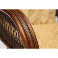 Кресло-качалка с подушкой Tetchair ANDREA Relax Medium Pecan Washed античный орех, ткань 9093