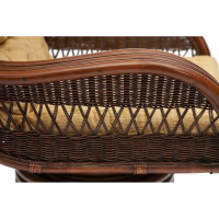 Кресло-качалка с подушкой Tetchair ANDREA Relax Medium Pecan Washed античный орех, ткань 9093