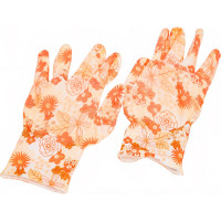 Садовые перчатки СПЕЦ Garden Flowers полиэстер, с прозрачным нитриловым покрытием, р. S/7 GF-PN-05S