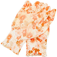 Садовые перчатки СПЕЦ Garden Flowers полиэстер, с прозрачным нитриловым покрытием, р. М/8 GF-PN-05M