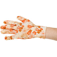 Садовые перчатки СПЕЦ Garden Flowers полиэстер, с прозрачным нитриловым покрытием, р. М/8 GF-PN-05M