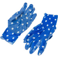 Садовые перчатки СПЕЦ Garden Flowers полиэстер, с прозрачным нитриловым покрытием, р. S/7 GF-PN-06S