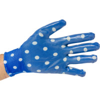 Садовые перчатки СПЕЦ Garden Flowers полиэстер, с прозрачным нитриловым покрытием, р. S/7 GF-PN-06S