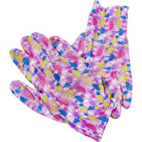 Садовые перчатки СПЕЦ Garden Flowers полиэстер, с прозрачным нитриловым покрытием, р. L/9 GF-PN-02L