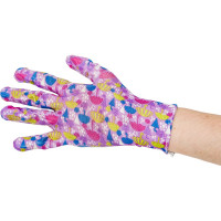 Садовые перчатки СПЕЦ Garden Flowers полиэстер, с прозрачным нитриловым покрытием, р. L/9 GF-PN-02L