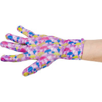 Садовые перчатки СПЕЦ Garden Flowers полиэстер, с прозрачным нитриловым покрытием, р. L/9 GF-PN-02L