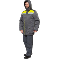Куртка Эксперт Спецодежда Прим, серый/желтый, р. 48-50, рост 194-200 6446000061438