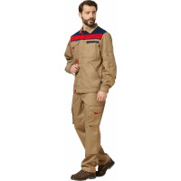 Куртка Эксперт Спецодежда Рольф 1 бежевый/темно-синий/красный, р. 60-62, рост 170-176 6446000048002