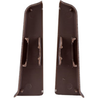 Торцевые заглушки  для плинтуса DECONIKA (70 мм; 352 Каштан серый; 2 шт.) Д-П70-Тп-Ф1 352 КШТ СЕР