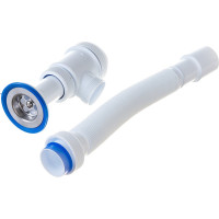 Сифон VIRPLAST "МИНИ Элит" 1.1/2 литой выпуск, нерж.чашка 63 мм и гофрой 40/50 L800мм арт.678 100313 30980678