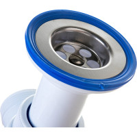 Сифон VIRPLAST "МИНИ Элит" 1.1/2 литой выпуск, нерж.чашка 63 мм и гофрой 40/50 L800мм арт.678 100313 30980678