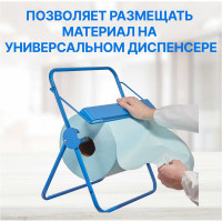 Нетканый протирочный материал Puretech W68 плотность 68 гр/м2, цвет голубой, размер 38x30см 500 л/рулон W68385