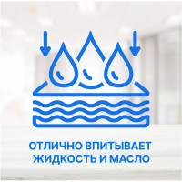 Нетканый протирочный материал Puretech W3 плотность 60г/м2, цвет белый, размер 30x34см, 500л/рулон W360300