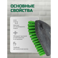 Универсальная щетка утюжок с ручкой In'Loran 10.5х5.5х7.3 см, серая, арт. SCH-08GR