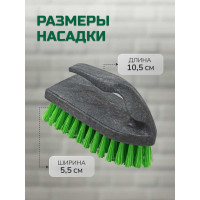 Универсальная щетка утюжок с ручкой In'Loran 10.5х5.5х7.3 см, серая, арт. SCH-08GR