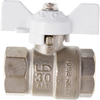 Шаровой кран LD PRIDE 1/2'' вн/вн бабочка, белая 544493