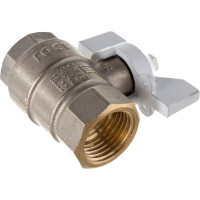 Шаровой кран LD PRIDE 1/2'' вн/вн бабочка, белая 544493