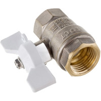 Шаровой кран LD PRIDE 1/2'' вн/вн бабочка, белая 544493