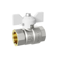 Шаровой кран LD PRIDE 1/2'' вн/вн бабочка, белая 544493