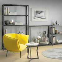 Металлический стеллаж BRABIX "ГРАФИТ MS KD-180/50-5", лофт, 1850x1000x500 мм, 5 полок 291270