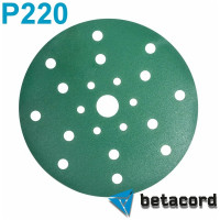 Материал абразивный в кругах 150 мм, 21 отверстие, на пластиковой основе, Р220 BETACORD 605.0220
