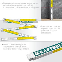 Складной деревянный метр KRAFTOOL PRO-90 2 м 34726
