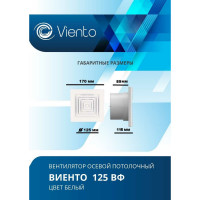 Осевой вытяжной вентилятор ВИЕНТО 125ВФ