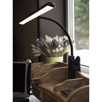 Светодиодный светильник Лючия L555 "FLEX Accu Clip" черный аккумулятор на прищепке 10W 3000K 4606400512820