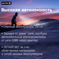 Фонарь аккумуляторный светодиодный ручной ФОТОН-Х MSA-1900X 24542