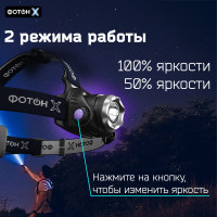Налобный аккумуляторный светодиодный фонарь ФОТОН SA-2100X 24544