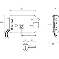 Накладной электромеханический замок БУЛАТ ЗЭМн 850 НС нержавеющая сталь ДЛЯ КАЛИТОК И ВОРОТ 14094