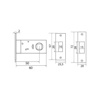 Магнитная защелка Trodos 6-50 PB золото 206020