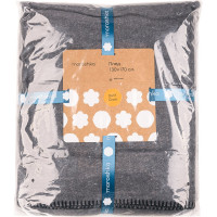 Плед Moroshka Don`t cross 130x170 см, черный/серый 919-202-01