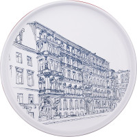 Поднос Moroshka ProPiter 25x2.5 см, белый/синий/красный 937-403-01