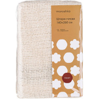 Готовая штора Moroshka Desert 140x260 см, крепление шторная лента, бежевый 908-207-01