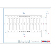 Чугунная решетка Aquastok щелевая Norma DN200 C250 500x245x23 (32013C) 549111