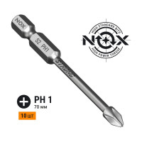 Бита торсионная STRONG (10 шт; PH1х70 мм; бокс; E6.3) NOX 336170