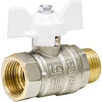 Шаровой кран LD PRIDE 1/2'' вн/нар бабочка белая 544494