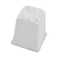 Горшок для рассады Ангора 0.25 л, 7x7х8 см, квадратный, белый А5500бл