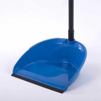 Совок со щеткой для уборки LAIMA "ЛЕНИВКА XL" 24x22 см (зубчики для чистки щетины), щетка 16x8 см 608212