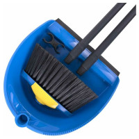 Совок со щеткой для уборки LAIMA "ЛЕНИВКА XL" 24x22 см (зубчики для чистки щетины), щетка 16x8 см 608212