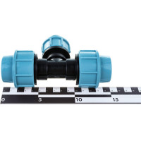 Тройник ПНД компрессионный переходной (25x20x25 мм) AV Engineering AVE110252025