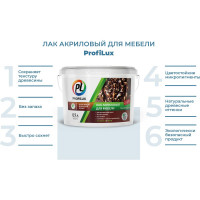 Лак акриловый для мебели Profilux тик 0,9 л МП00-005508